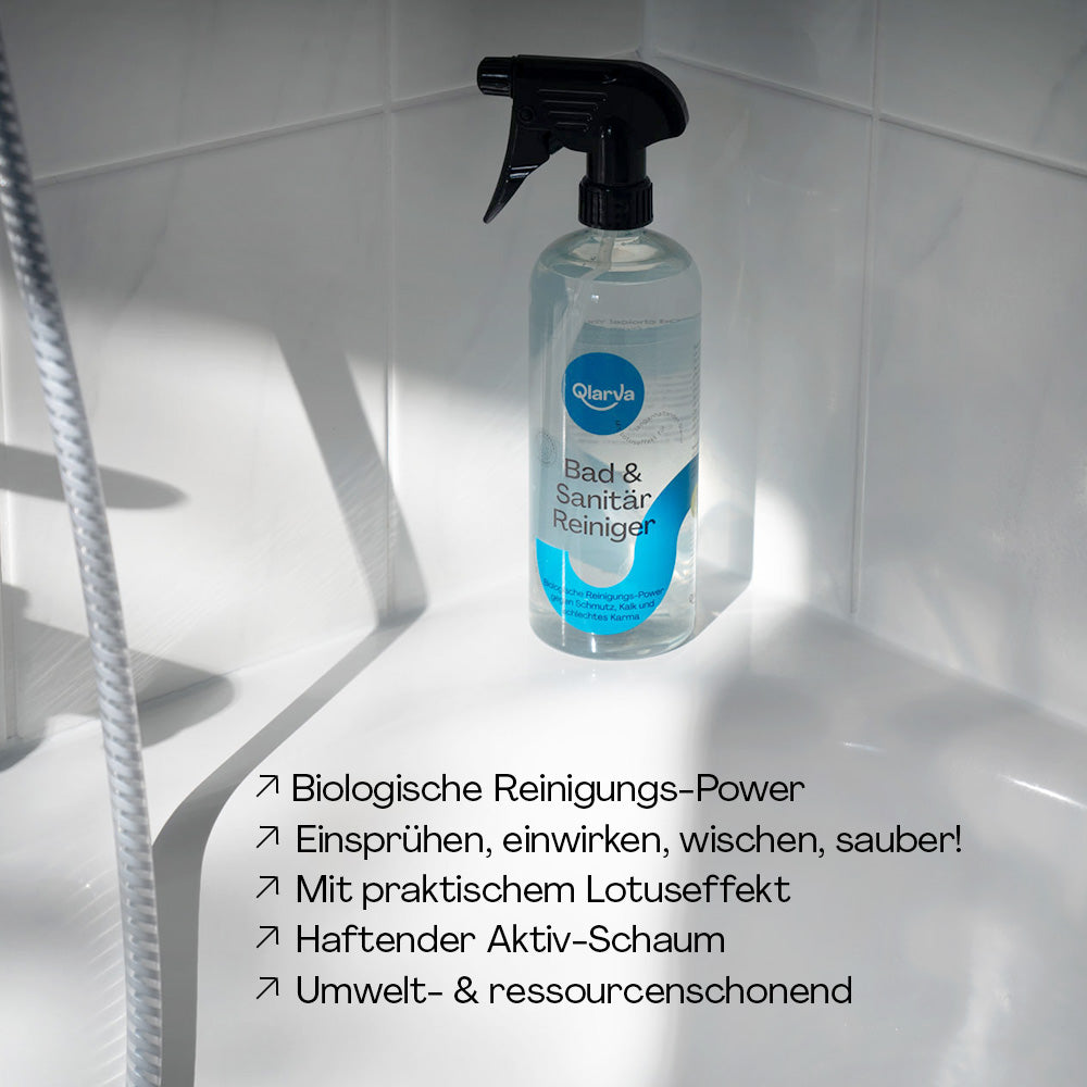 QLARVA Sauberkeitskomplettset: Bad- & Küchenreiniger für strahlende Hygiene